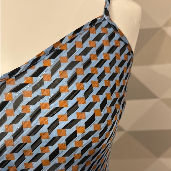 Maje Blue and Black Patterned Dress - Picture 4 of 4